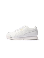 Load image into Gallery viewer, Puma Big Kids Roma Basic - White/Gold