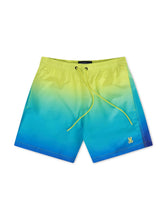 Load image into Gallery viewer, Psycho Bunny Men's Malta Ombre Color Changing Swim Trunk - Wild Lime