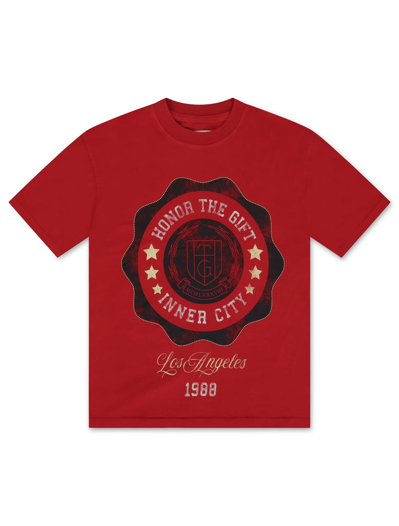 Honor The Gift Seal Logo Tee - Brick