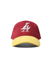 Load image into Gallery viewer, Reference Paradise La Corduroy Hat - Burgundy/Yellow