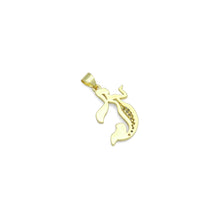 Load image into Gallery viewer, Clear CZ Gold Mermaid Charm Pendant,Sku#LX845