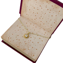 Load image into Gallery viewer, Tiny Sun Necklace Gold Dainty Celestial Charm Minimal Jewelry