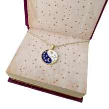 Load image into Gallery viewer, Vintage Yin Yang Coin Necklace Gold Sun Moon Celestial Jewelry