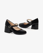 Load image into Gallery viewer, Patent Mary Jane Girls Block Heel