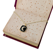 Load image into Gallery viewer, Vintage Crescent Moon Coin Necklace Gold Celestial Minimalist Jewelry