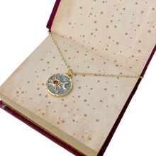 Load image into Gallery viewer, Sun and Moon Necklace Gold Celestial Friendship Coin Pendant Jewelry