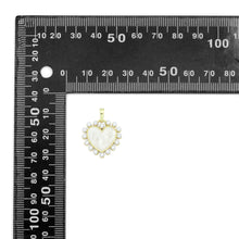 Load image into Gallery viewer, Gold White Pearl Heart Charm Pendant, Sku#A404