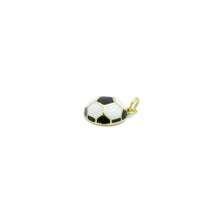 Load image into Gallery viewer, Black White Enamel Soccer Shape Pendant, sku#F1354