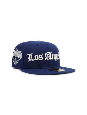 New Era 5950 Dodgers Champions Script Hat - Royal Blue