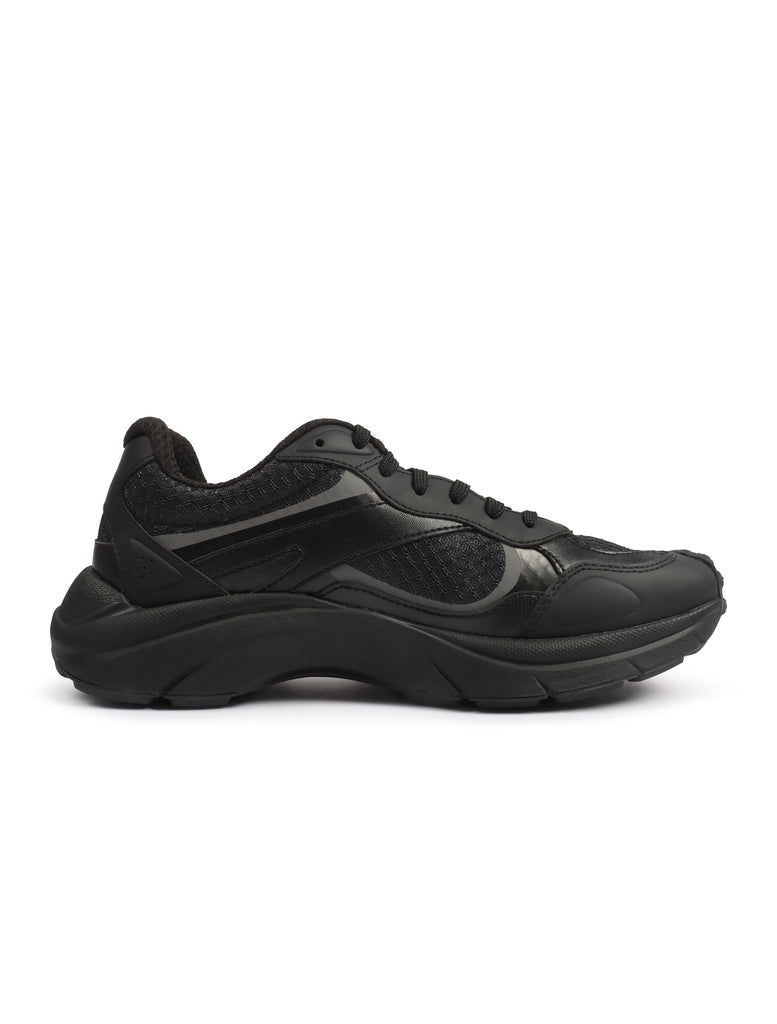 Hugo Boss Mens Trainers Leather Mesh - Black
