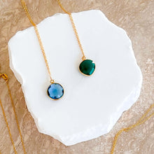 Load image into Gallery viewer, London Blue Quartz and Green Onyx Drop Pendants