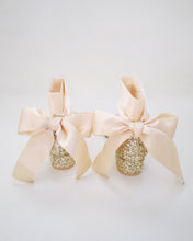 Load image into Gallery viewer, Rock Glitter Low Block Heel Girls Sandals with Wrapped Satin Tie