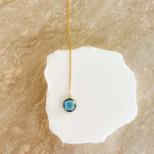 Load image into Gallery viewer, London Blue Quartz and Green Onyx Drop Pendants