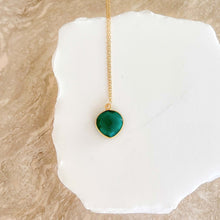 Load image into Gallery viewer, London Blue Quartz and Green Onyx Drop Pendants