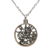 Load image into Gallery viewer, Tetragrammaton Amulet Necklace Occult Protection Symbol Jewelry