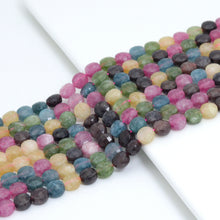 Load image into Gallery viewer, Natural Multicolor Jade 4mm Coin Shape, 16inch full strand, sku#U2248