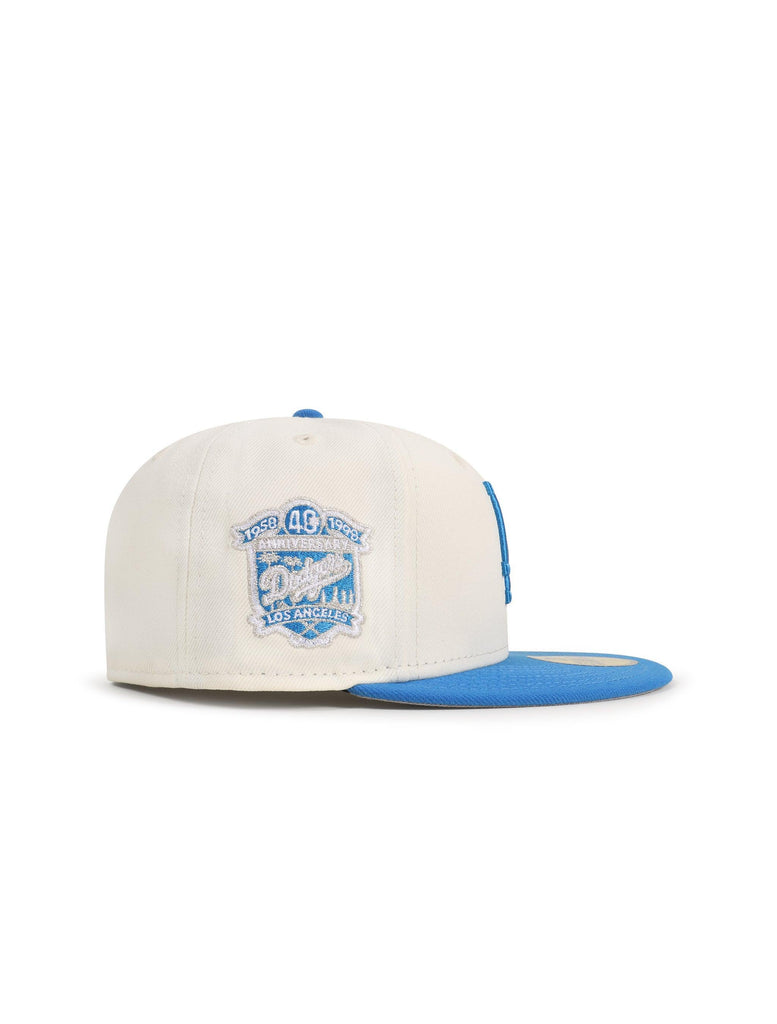 New Era 5950 Dodgers 40Th Anniversary Hat - Chrome/Southwest Blue