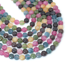 Load image into Gallery viewer, Natural Multicolor Jade 4mm Coin Shape, 16inch full strand, sku#U2248