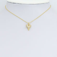 Load image into Gallery viewer, Cute Clear CZ Gold Heart Charm Pendant,Sku#LD709