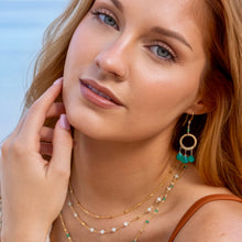 Load image into Gallery viewer, Green Onyx Mini Boho Earrings