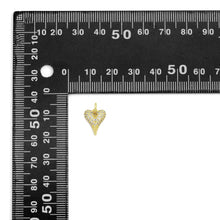 Load image into Gallery viewer, Cute Clear CZ Gold Heart Charm Pendant,Sku#LD709