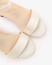 Load image into Gallery viewer, Satin Girls Block Heel Sandals with Ankle Strap