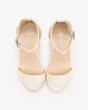 Load image into Gallery viewer, Satin Girls Block Heel Sandals with Ankle Strap