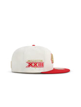 Load image into Gallery viewer, New Era 5950 San Francisco 49ers XXIII Super Bowl Patch Hat - Chrome/Red