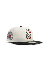 Load image into Gallery viewer, New Era 5950 Seattle Mariners 30th Anniversary Patch Hat - Chrome/Red
