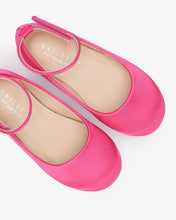 Load image into Gallery viewer, Satin Flats with Velcro Ankle Strap