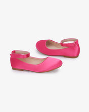 Load image into Gallery viewer, Satin Flats with Velcro Ankle Strap
