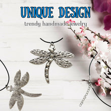 Load image into Gallery viewer, Bohemian Dragonfly Necklace Boho Nature Jewelry Large Dragonfly Pendant