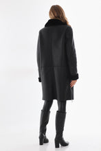 Load image into Gallery viewer, The Onyx Black Shearling &amp; Fox Fur Leather Women Jacket