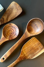 Load image into Gallery viewer, Nosara Teak Wood Kitchen Utensil Set – Natural Wooden Cooking Tools