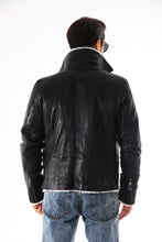 Load image into Gallery viewer, The Cortina Black Shearling Leather Men Jacket