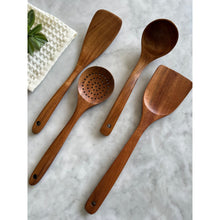 Load image into Gallery viewer, Nosara Teak Wood Kitchen Utensil Set – Natural Wooden Cooking Tools