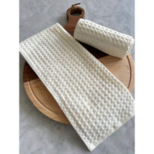 Load image into Gallery viewer, Verona Waffle Kitchen Towels – Soft Neutral Absorbent Dish Towels