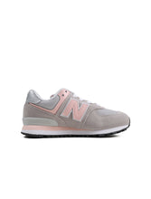 Load image into Gallery viewer, New Balance (PS) 574 - Rain Cloud/ Pink Haze