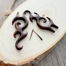 Load image into Gallery viewer, Bohemian Wooden Beach Earrings Tribal Boho Organic Statement Jewelry