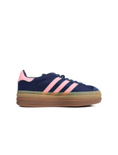 Load image into Gallery viewer, Adidas Womens Gazelle Bold - Dark Blue/Pink