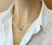 Load image into Gallery viewer, Tiny Dragonfly Pendant Necklace Minimalist Nature Jewelry Gift Silver