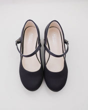 Load image into Gallery viewer, Girls Satin Mary Jane Block Heel