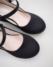 Load image into Gallery viewer, Girls Satin Mary Jane Block Heel