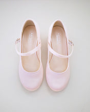 Load image into Gallery viewer, Girls Satin Mary Jane Block Heel