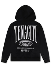 Load image into Gallery viewer, Tenaciti Designed in America Hoodie - Jet Black