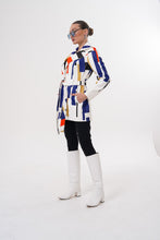 Load image into Gallery viewer, Sienna Abstract Art Leather Women Jacket – Red Navy Edition