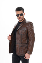 Load image into Gallery viewer, The Ravenna Brown Leather Men Jacket