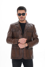 Load image into Gallery viewer, The Ravenna Brown Leather Men Jacket