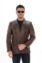 Load image into Gallery viewer, The Ravenna Brown Leather Men Jacket