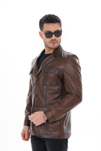 Load image into Gallery viewer, The Ravenna Brown Leather Men Jacket